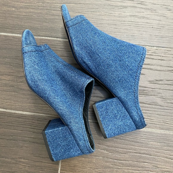 3.1 Phillip Lim Open atone Cube Denim Slides size 36 - Picture 7 of 13